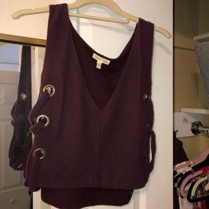 Silence + Noise maroon top